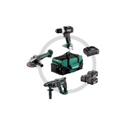   Metabo Combo Set 3.1 akkumulátoros szett SB 18 LT BL + W 18 L 9-125 Quick + KH 18 LTX 24, szerszámtáska