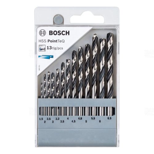 Bosch PointTeQ HSS spirálfúrókészlet, 13 db, 1,5–6,5 mm<br/>