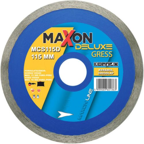 Maxon gyémánttárcsa 115mm Csempe/Gress Delux