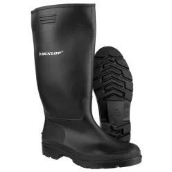   Munkavédelmi csizma PVC 38 fekete dunlop munkavédelmi lábbeli