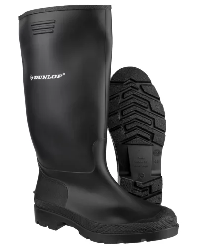 Munkavédelmi csizma PVC 38 fekete dunlop munkavédelmi lábbeli