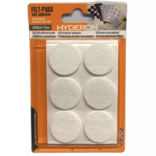 Bútorcsúsztató filc önt. 28mm Fehér