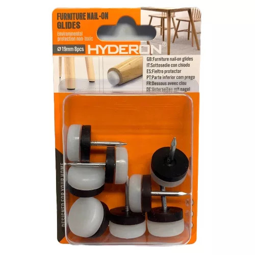 Bútorcsúsztató talp dupla műa. szegezh. 19