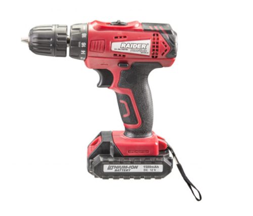 Raider akkumulátoros fúró-csavarozó 12V/1,5Ah  24NM