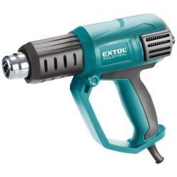   Extol hőlégfúvó, 2000W két fokozatú, 1000W/2000W, 50/650°C, 250/500 L/perc, kofferban, tartozékokkal.cik.8794800