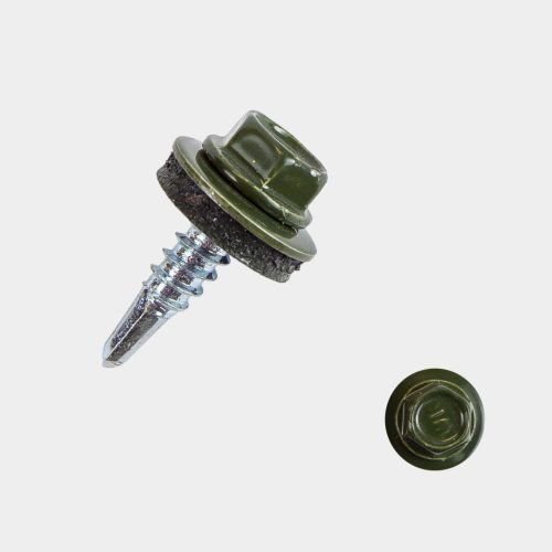 Önf. Htl lemezcsavar 4.8*35mm fához+EPDM RAL 6028 Sötétzöld