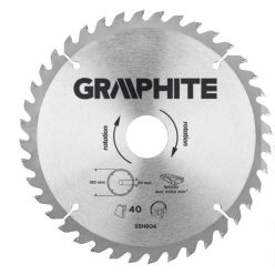   Graphite  KÖRFŰRÉSZLAP KEMÉNYFÉM FOGAKKAL, 180X30MM, 40 FOG, GRAPHITE 55H604