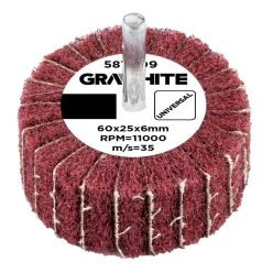   Graphite csapos vlies lamellás csiszolókorong 60x25x6mm P80