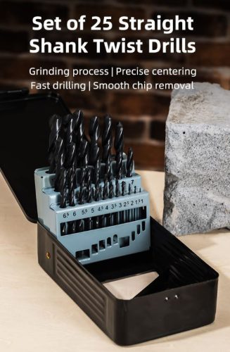 DELI HSS fúrószár készlet 25db-os, DH-MHZ025-ED1