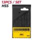 DELI HSS fúrószár készlet 13db-os, DH-MHZ013-ED1