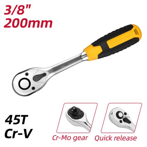 DELI Racsnis hajtókar 3/8", 200mm, DL2421