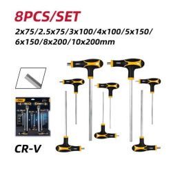   DELI T-szárú lapos végű imbuszkulcs készlet 8 db-os DL233108