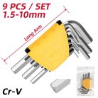 DELI 9 darabos lapos végű imbuszkulcs készlet DL230009