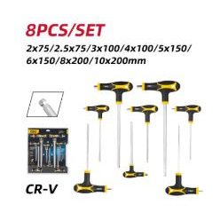   DELI T-szárú gömbvégű imbuszkulcs készlet 8 db-os DL233208