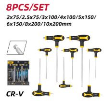 DELI T-szárú gömbvégű imbuszkulcs készlet 8 db-os DL233208