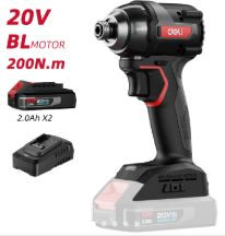 DELI Ütvecsavarozó 20V, 200Nm, 2x2Ah akkuval, DE-QZ20-1D2