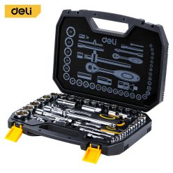   DELI 44 darabos 1/2"+1/4" Crv dugókulcskészlet DL1044