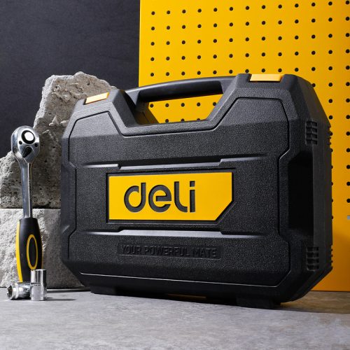 DELI 44 darabos 1/2"+1/4" Crv dugókulcskészlet DL1044