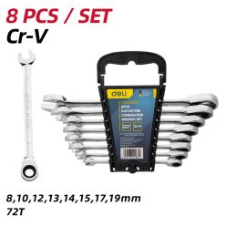 DELI Racsnis csillag-villáskulcs készlet 8 db-os DL140108T