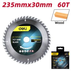   DELI keményfém fogazatú fűrészlap 235x30mm 60T DH-MJP235-E1