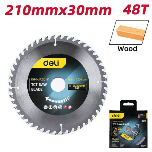 DELI keményfém fogazatú fűrészlap 210x30mm 48T DH-MJP210-E1