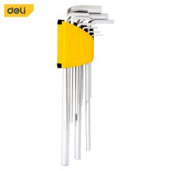   DELI Extra hosszú lapos végű imbuszkulcs készlet 1,5-10mm DL3089