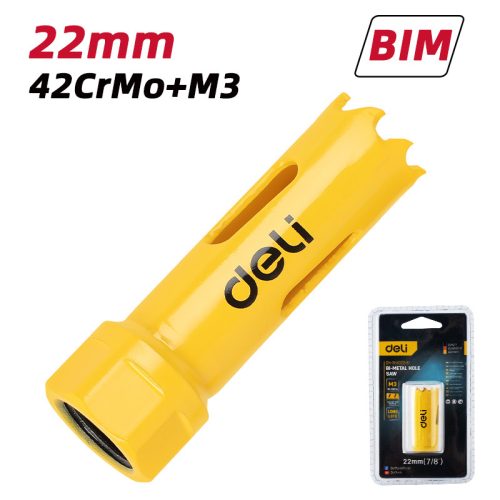 DELI Bimetál koronafúró 22mm DH-SKK022-E1