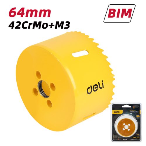 DELI Bimetál koronafúró 64mm DH-SKK064-E1