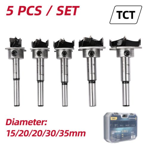 DELI Forstner fúrófej készlet 15/20/20/30/35mm DH-MKK005-ED1