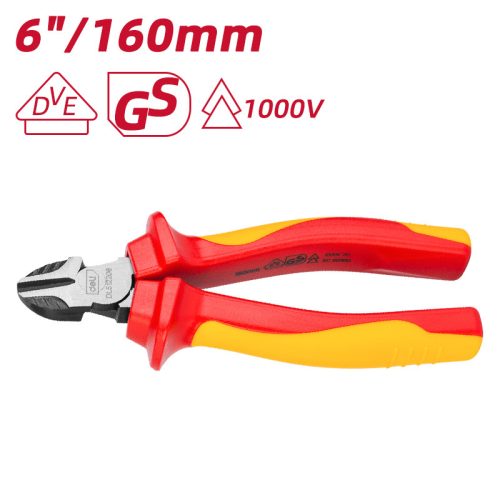 DELI Szigetelt erőkímélő oldalcsípő fogó 6" DL512206