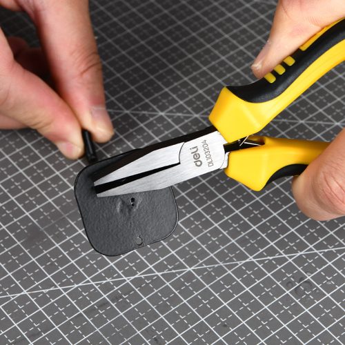 DELI Mini hajlított csőrű fogó 5“ DL103204