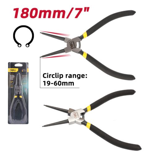 DELI Belső egyenes seeger fogó 7" 180mm DL104007