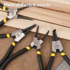 DELI Külső hajlított seeger fogó 7" 170mm DL104307