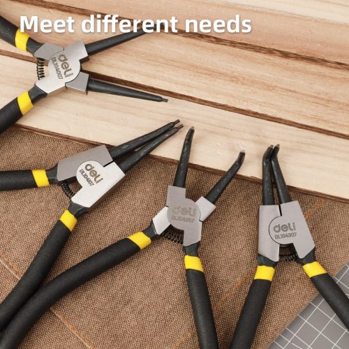 DELI Külső hajlított seeger fogó 7" 170mm DL104307