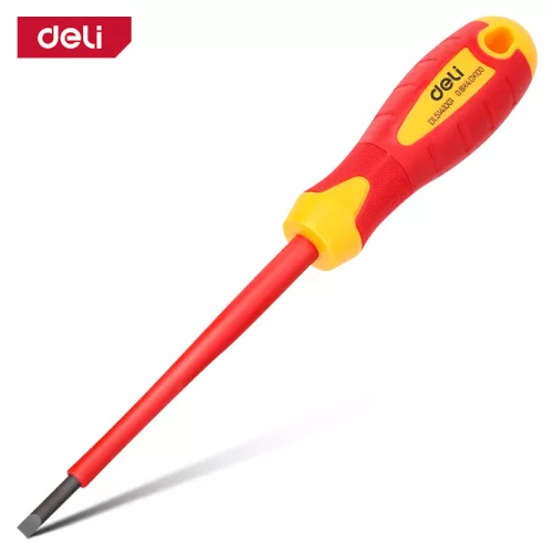 DELI Szigetelt lapos csavarhúzó 4x100mm DL5141001