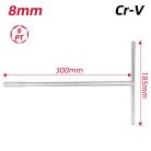 DELI T-dugókulcs 8mm DL08