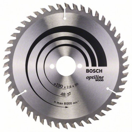 Bosch körfűrészlap 190x30/Z48HM Optiline