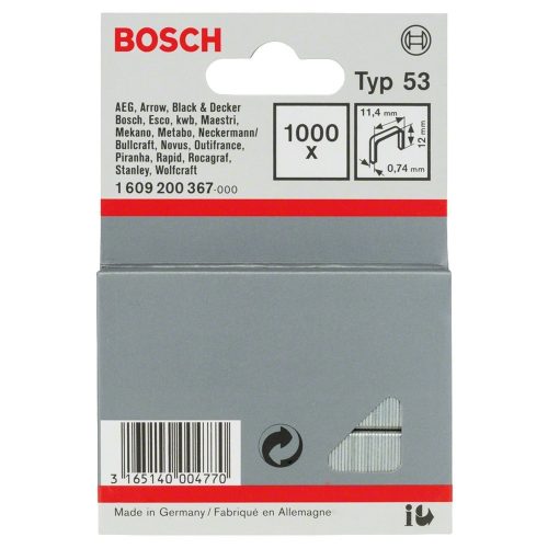 Bosch tűzőgépkapocs 13/8mm Typ58