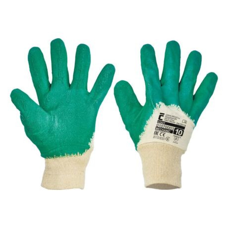 COOT 143510-07 PAMUTKESZTYŰ,ZÖLD LATEXBA FÉLIG MÁRTVA (7)