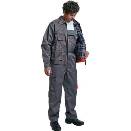 DESMAN TÉLI 303579-48 KABÁT, SZÜRKE/NARANCS (48)