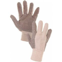 GABO 0001-01 FEKETE PVC PÖTTYÖS PAMUTKESZTYŰ (10)