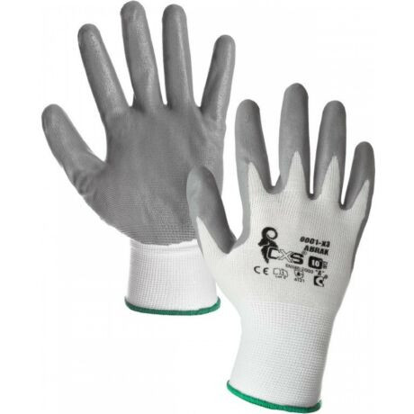 ABRAK 0001-X3 10-ES MÉRET, SZÜRKE NITRILBE MÁRTOTT KE (10)