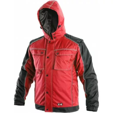 IRVINE 1397-CC 3XL BÉLELT KABÁT, LEVEHETŐ UJJAKKAL PIROS/FEKETE (3XL)