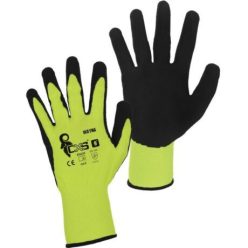   WAYNA 352003616009 FEKETE LATEXBE MÁRTOTT SÁRGA KESZTYŰ, CSÚSZÁSGÁTLÓ FELÜLET  9 -ES (9)