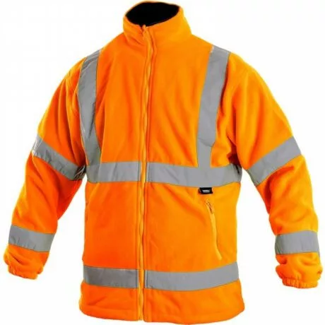 Payper preston VWFC13-OR2xL fényvisszaverő fleece pulóver, zipzáros, narancs (2xL) munkaruházat – munkavédelem