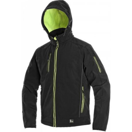 DURHAM 123007280296  FÉRFI SOFTSHELL KABÁT FEKETE/SÁRGA  2XL MÉRET (2XL)