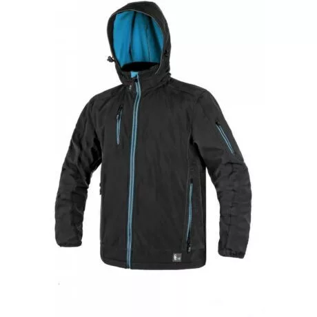 DURHAM 123007280696  FÉRFI SOFTSHELL KABÁT FEKETE/ KÉK  2XL MÉRET (2XL)
