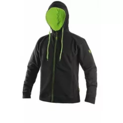   HARRISON 152001080895  XL FÉRFI KAPUCNIS PULÓVER FEKETE/ZÖLD (XL)