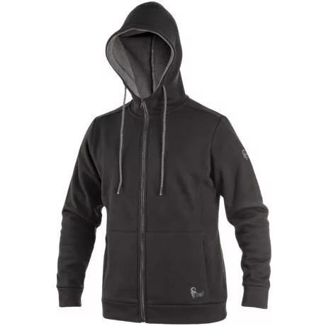 HARRISON 152001081095  XL FÉRFI KAPUCNIS PULÓVER FEKETE/SZÜRKE (XL)