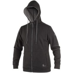   HARRISON 152001081096  2XL FÉRFI KAPUCNIS PULÓVER FEKETE/SZÜRKE (2XL)